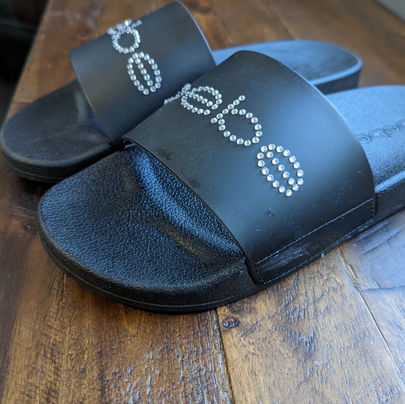 Bebe Dahlia NWOT rhinestone slides sandals - Picture 7 of 7